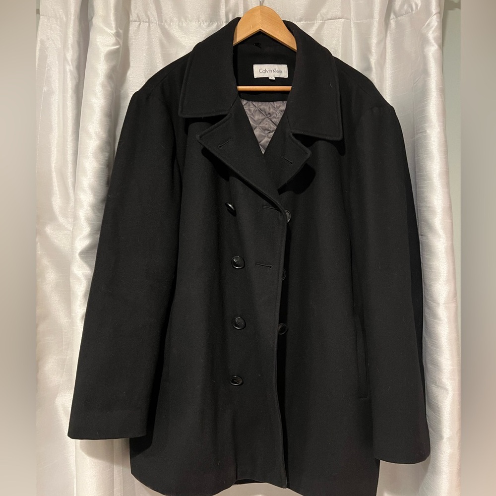 Wool Calvin Klein Double Breasted Peacoat